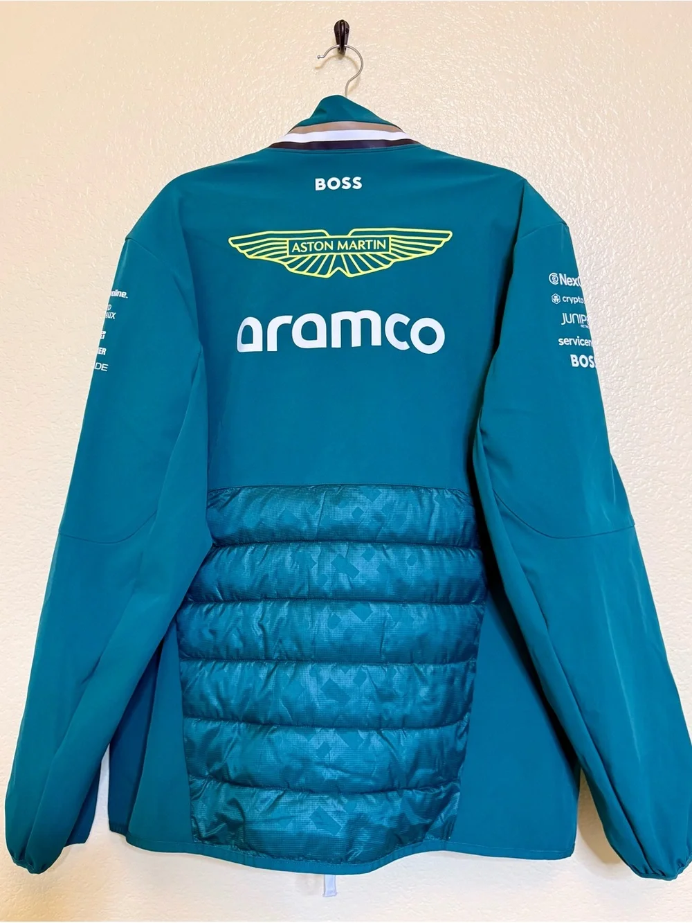 Aston Martin Aramco Formula One Team Men's Hybrid Puffer Jacket